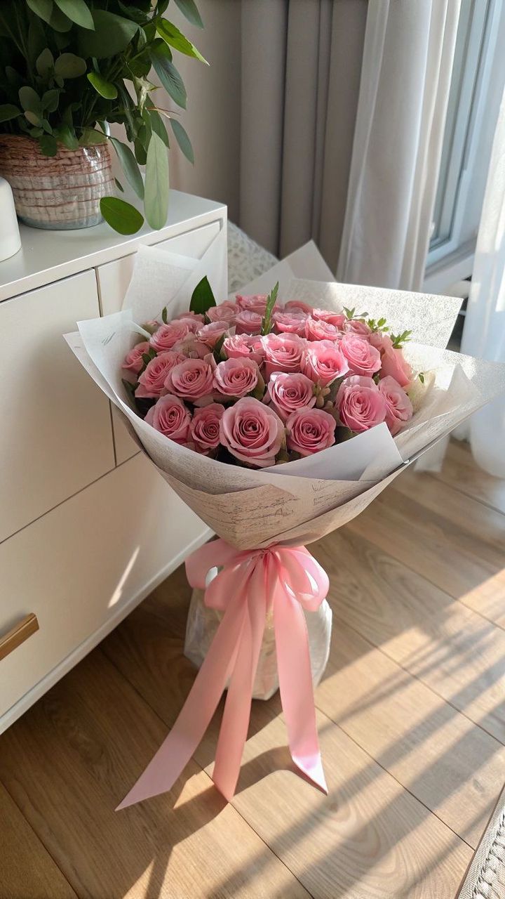 Rosé Allure (Pink Roses - Admiration, Sweetness, & Grace) - Image 2